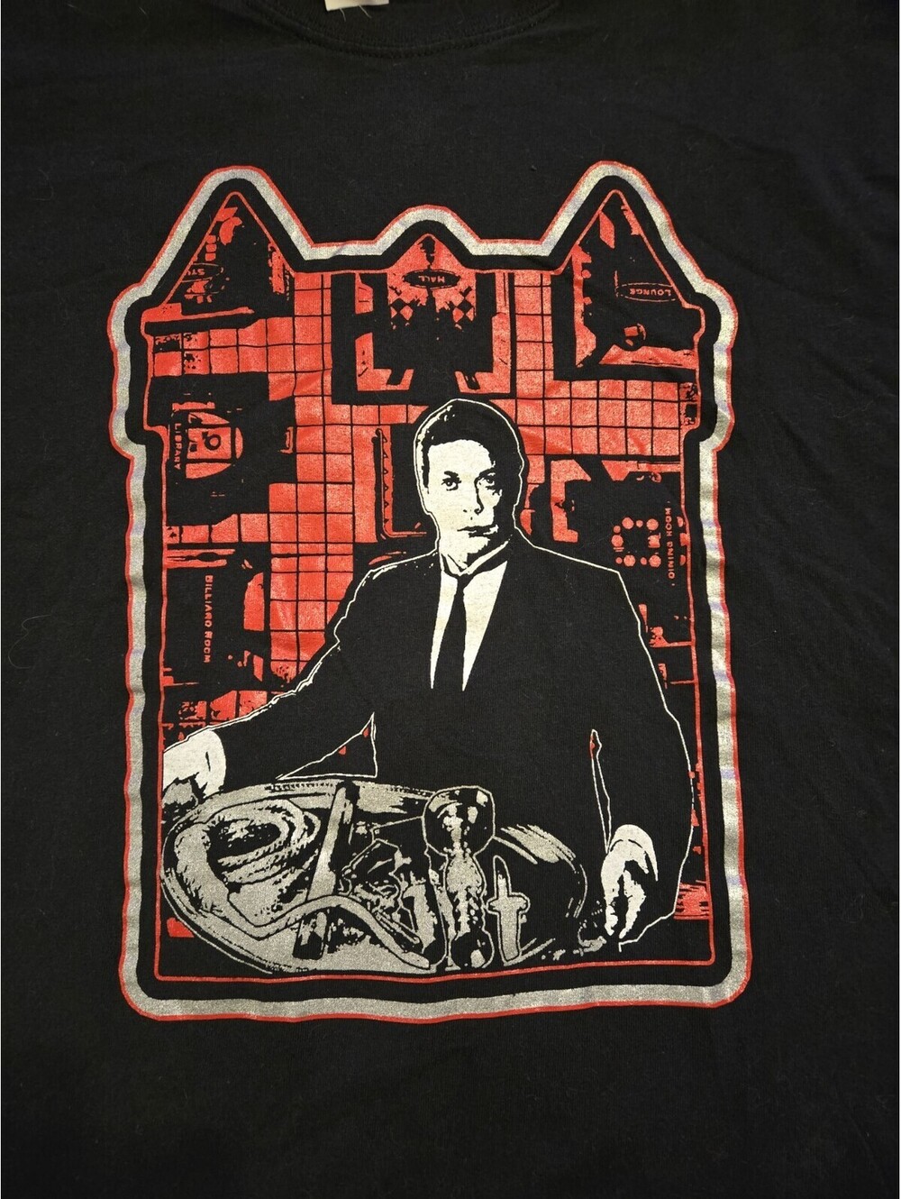 Tim Curry Clue Movie 1985 Graphics T-shirt XL Wadsworth Butler Black And Red